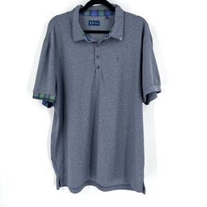 Walter Murray Polo‎ shirt size XL gray & plaid